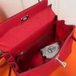Replica Hermes Kelly Danse 20307 Designer Tote Shoulder Strap Bag Red - Image 11
