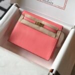 Replica Hermes Kelly Danse 22cm Leather Bag 20359 Pink