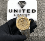 Audemars Piguet Royal Oak Iced Out Yellow Gold Replica - Image 2
