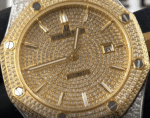 Audemars Piguet Royal Oak Iced Out Yellow Gold Replica - Image 3