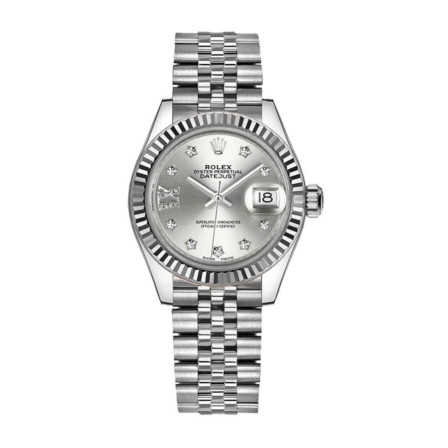 rolex-datejust-28mm-279174-steel-white-gold-automatic-silver-dial.jpg Rolex Datejust Silver Jubilee Replica - Image 1