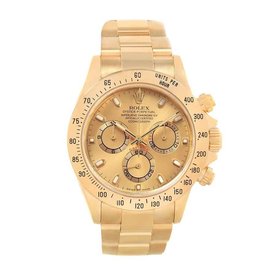 rolex-daytona-cosmograph-yellow-gold-dial-116528-replica.jpg Rolex Daytona Cosmograph Yellow Gold Dial 116528 Oyster Replica - Image 1
