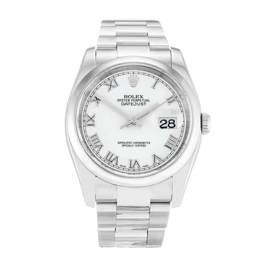 rolex-roman-replica-1.jpg Rolex Oyster Perpetual Datejust White Dial 116200 Replica - Image 1